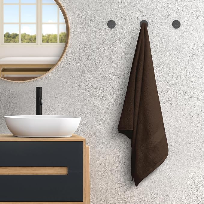 Avalon Towels Brown Bath Towels Set of 4 pcs, 100% Cotton Towel Absorbent and - Image 4