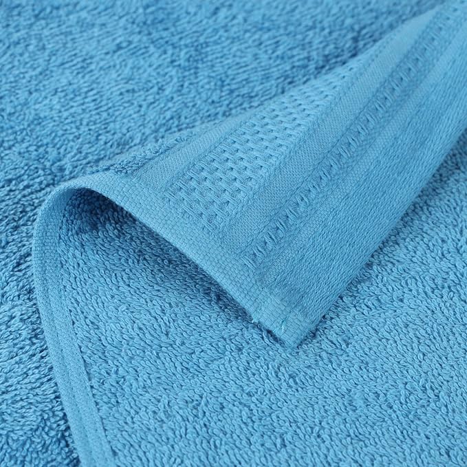 Superior Honeycomb 100% Cotton 500 GSM 12 Piece Bath Towel Set, 6 Washcloths - Image 5