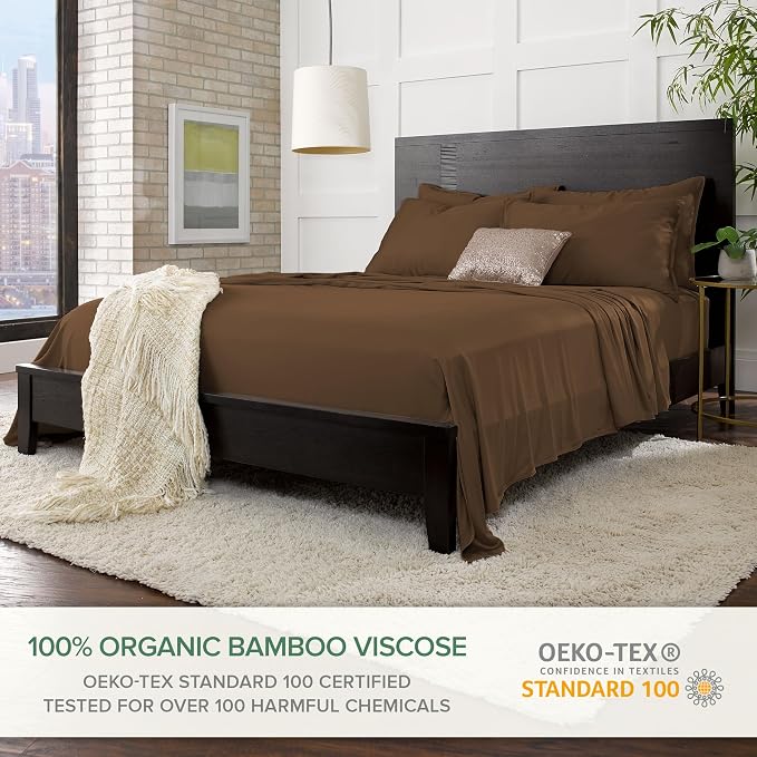 Pure Bamboo Split King Sheets, Genuine 100% Organic Viscose Derived from Bamboo - Image 2