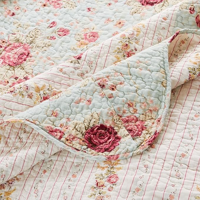 Greenland Home Antique Rose 100% Cotton Heirloom-Quality Quilt Set, 4-Piece - Image 4