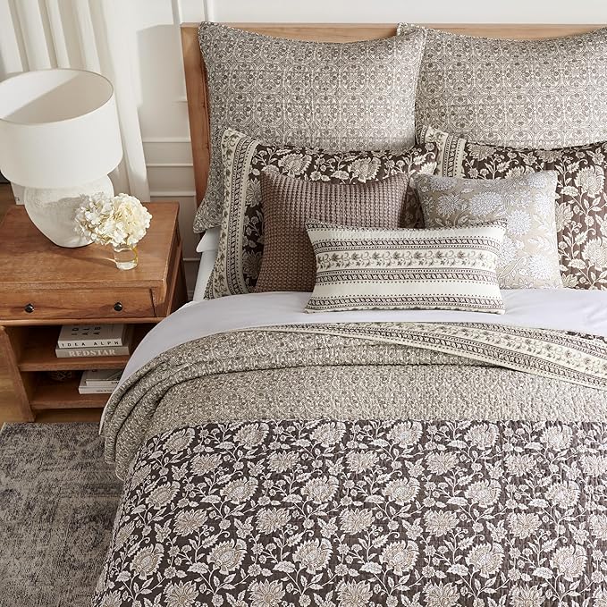 Levtex Home Adare Cocoa Reversible Full/Queen Quilt Set and 2 Pillow Shams - Image 4