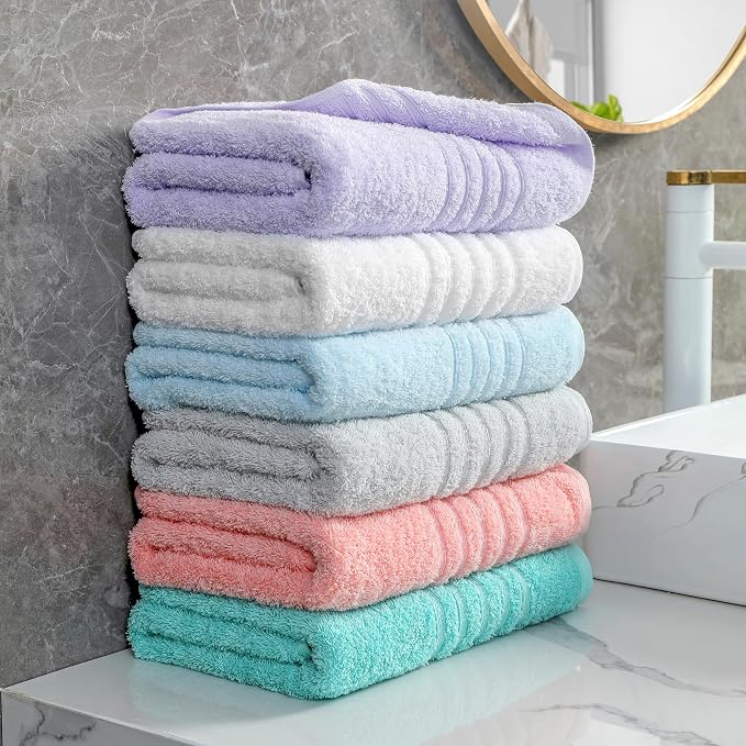 Aibaser Towels 6 Pack Bath Towel - Image 5