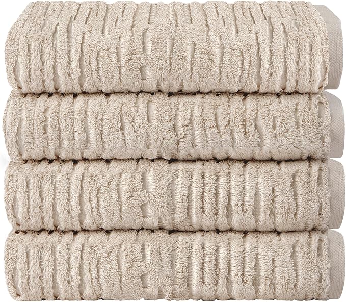 SKL Home CloudSoft Cotton Luxury 4 Pc Bath Towel Set by SKLHomebySaturdayKnightLtd