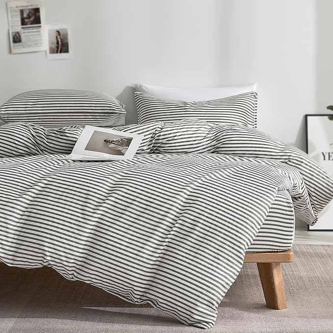 JELLYMONI Oversized King Duvet Cover Set, Cotton Duvet Cover 3 Pieces by JELLYMONI