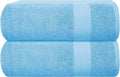 GLAMBURG Premium Cotton Oversized 2 Pack Bath Sheet 35x70-100% Pure Cotton by GLAMBURG