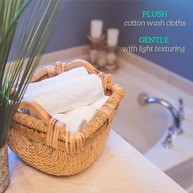 GREEN LIFESTYLE Washcloths 12" x 12" 50 Pack - Image 4