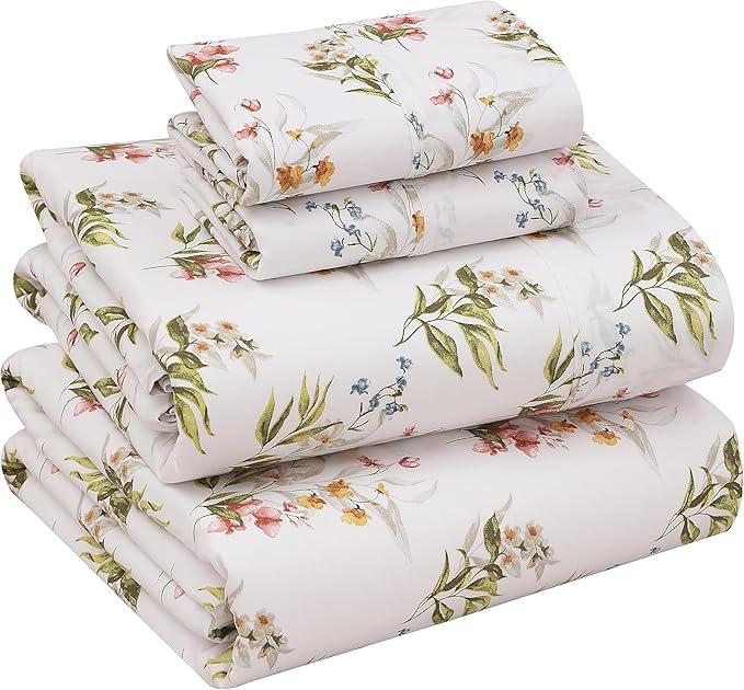 RUVANTI 100% Cotton Sheets – King Size Percale Bedding, Cooling & Breathable by Ruvanti