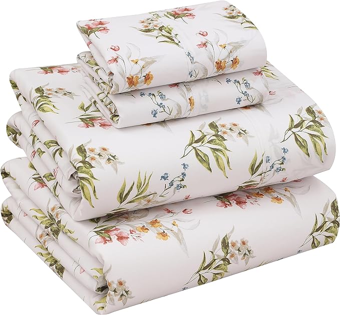 RUVANTI 100% Cotton Sheets – Full Size Percale Bedding, Cooling & Breathable by Ruvanti