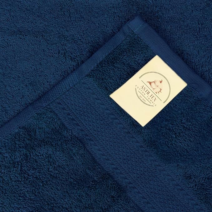 Large Bath Towels Bulk Set of 12 – 100% Cotton Terry – 24" x 50" – Quick Dry - Image 6