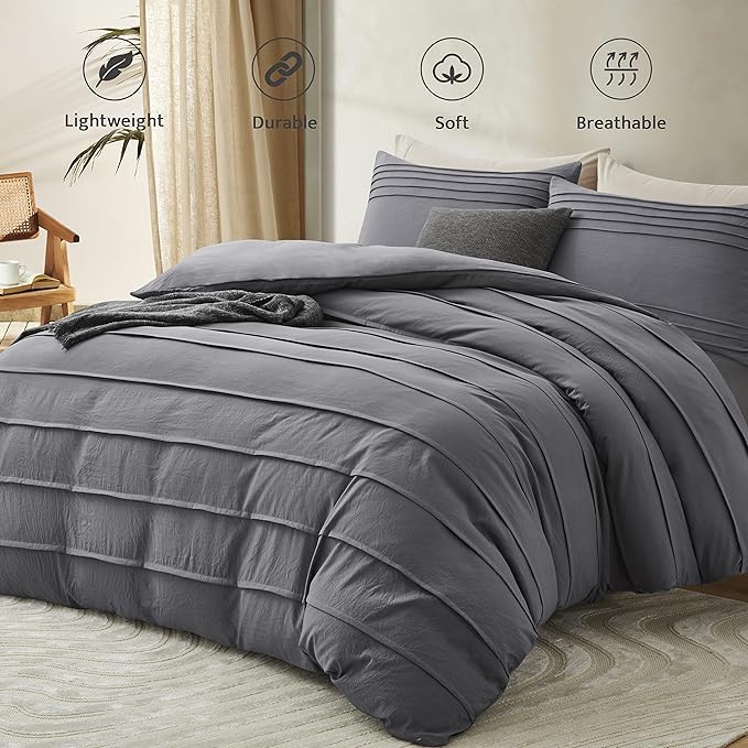Oli Anderson Grey Duvet Cover Queen Size - Image 2