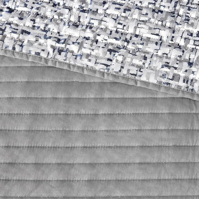 Madison Park Queen Quilt Set Lustrous Jacquard & Glitter Accent Coverlet Set - Image 21