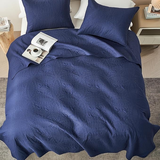 akkialla Queen Quilt Bedding Set, Lightweight Soft Bedspread Coverlet, Modern - Image 3