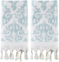 SKL Home Mirage Fringe 100% Turkish Cotton Hand Towel Set by SKLHomebySaturdayKnightLtd