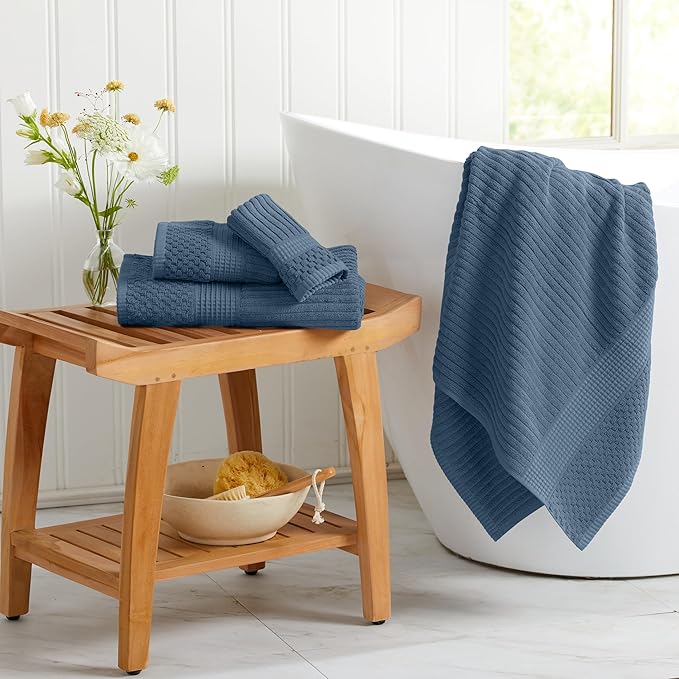 Springtree Home 100% Cotton Bath Towel Set | 6 Piece Set | Absorbent & - Image 6
