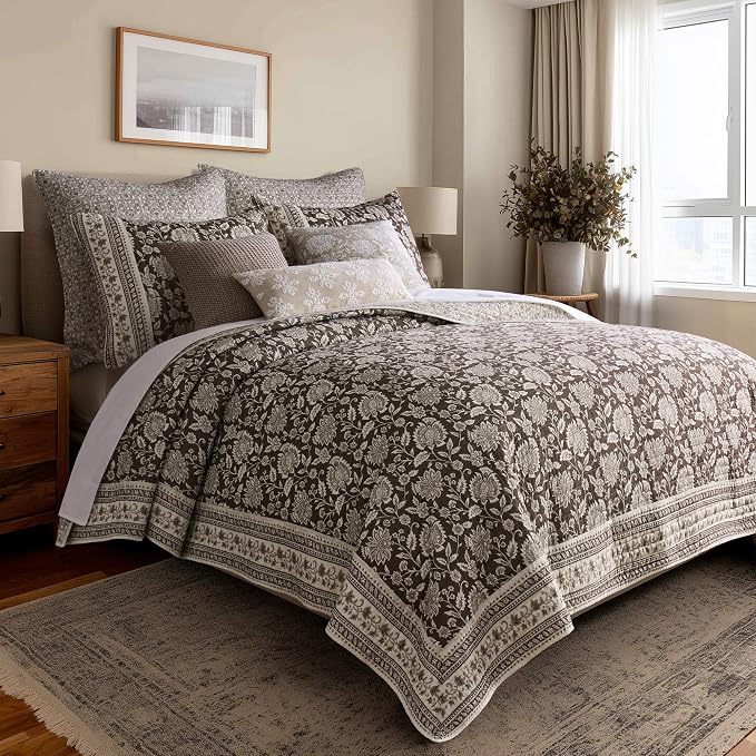 Levtex Home Adare Cocoa Reversible Twin/Twin XL Quilt Set - Image 2