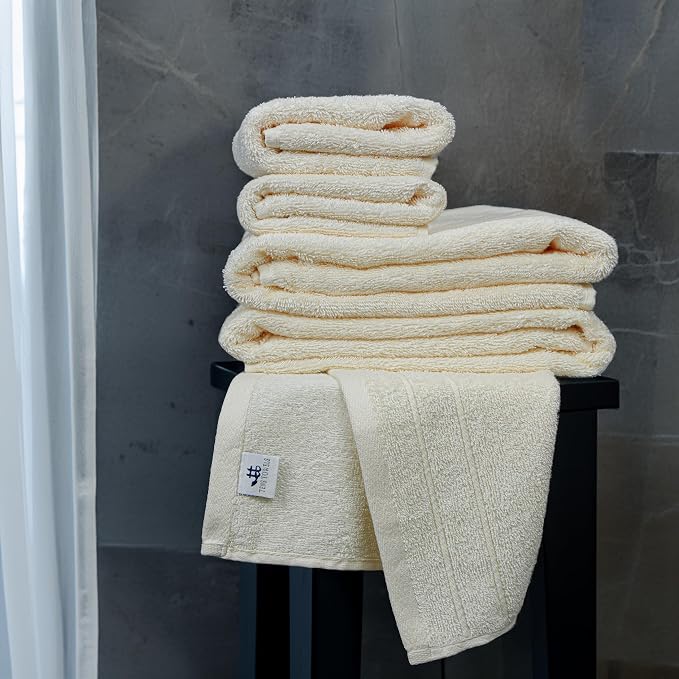 Tens Towels Pack of 8 Towels Set, 2 Extra Large Bath, 2 Hand, 4 Washcloths - Image 3