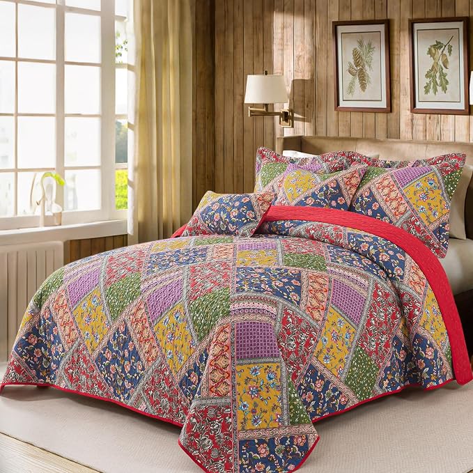 BEDIFANY Cotton Queen Quilt Set - Image 2