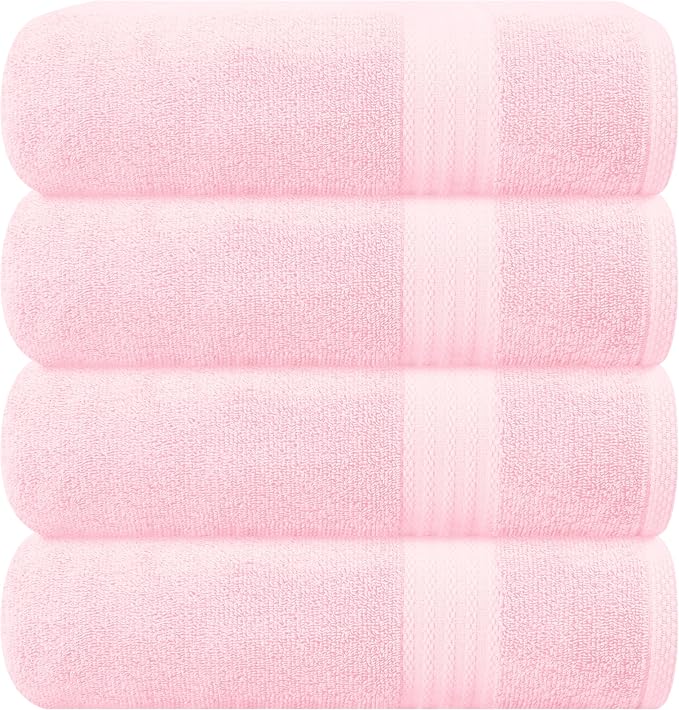 GLAMBURG Premium Cotton 4 Pack Bath Towel Set by GLAMBURG