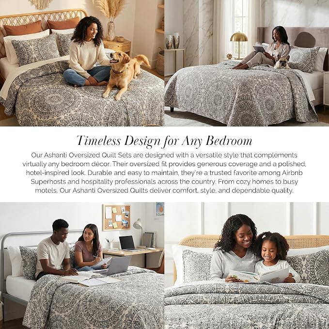 Southshore Fine Living, Inc. Ashanti Collection Oversized King Quilt Bedding Set - Image 6