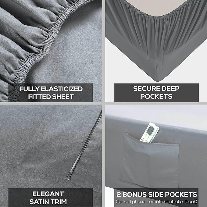 Mueller Luxury 6 Piece Queen Sheet Set - Image 4