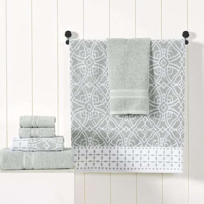 Modern Threads Monroe 6-Piece 100% Cotton Towel Set – Reversible Yarn Dyed - Image 2