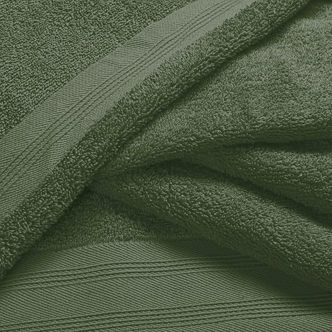 Ultra Soft 6 Pack Cotton Towel Set, Contains 2 Bath Towels 28x55 inch, 2 Hand - Image 2