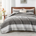 Andency King Size Quilt Set Dark Grey, 3 Pieces Summer Ultra Soft Lightweight by Andency