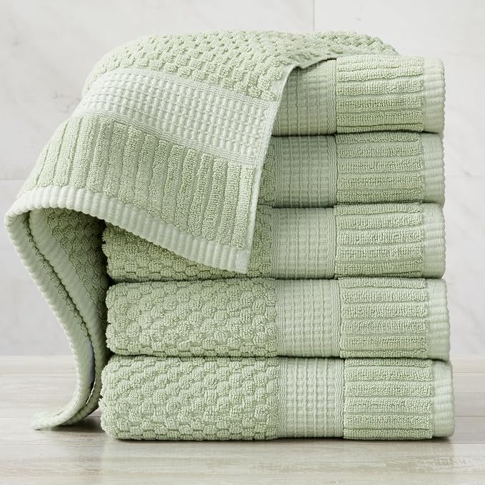 NY Loft 100% Cotton Hand Towel 6 Pack Hand Towel Set | Super Soft & Absorbent - Image 8