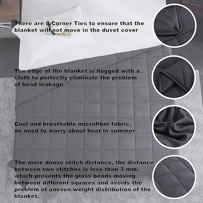 Weighted Blanket Queen Size Cooling Breathable Heavy Blanket - Image 3