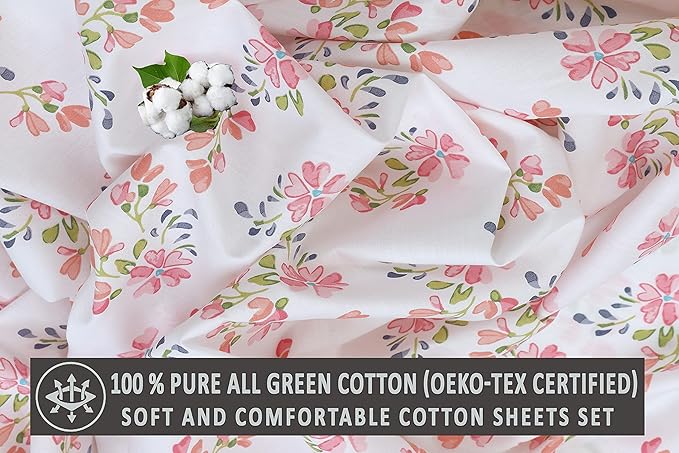 RUVANTI 100% Cotton Sheets – Queen Size Percale Bedding, Cooling & Breathable - Image 5