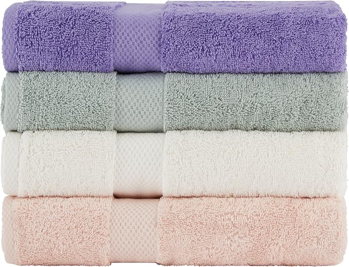BolBom Towels 4 Pack Medium Bath Towel Set, 27“X54” Inches, 500 GSM 100% Ring - Image 2