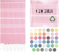 Cacala Lightweight and Thin Turkish Beach Towel 100% Cotton Sand-Free and by Cacala