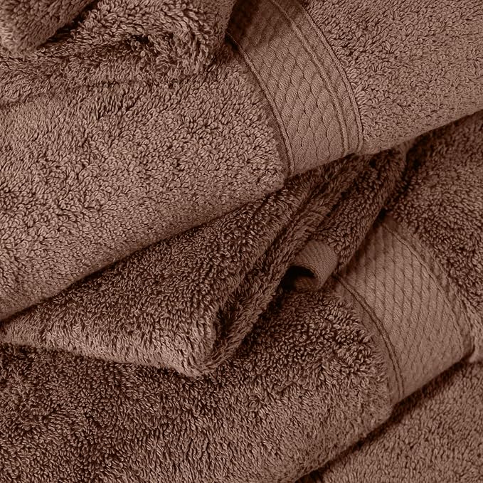 SUPERIOR Egyptian Cotton Pile 6 Piece Towel Set, Includes 2 Bath, 2 Hand - Image 8