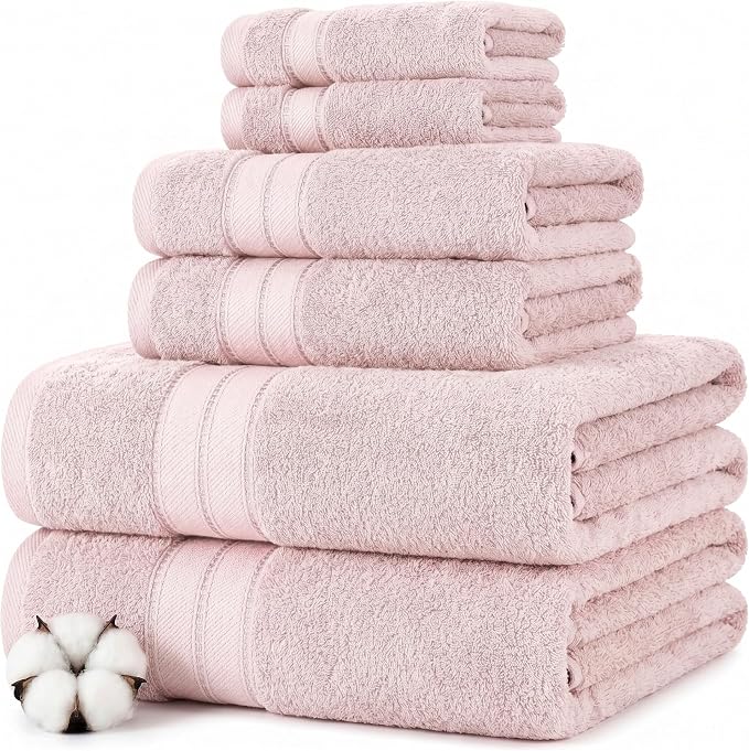 Modern Threads - Spun Loft 6-Piece 100% Combed Cotton Towel Set - Bath Towels by ModernThreads