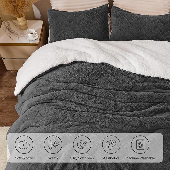 BEDELITE Fluffy King Size Comforter Set - Image 6