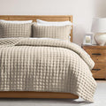 WDCOZY Beige California Cal King Size Quilt Bedding Sets by WDCOZY
