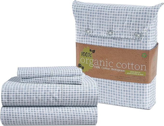 LANE LINEN 100% Organic Cotton Pre Washed Extra Long Twin Sheets Low Pill Fade by LaneLinen
