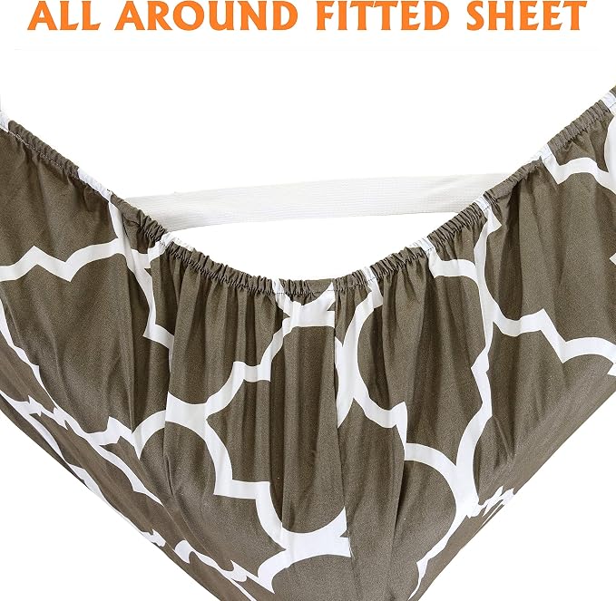 Elegant Comfort Luxury Soft Bed Sheets Quatrefoil Pattern - Image 5