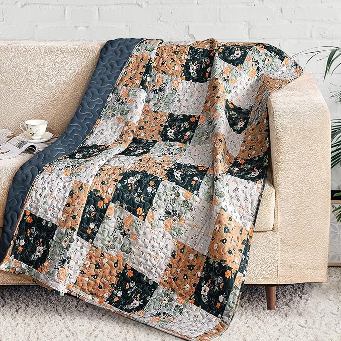 Exclusivo Mezcla 50"x 60" Quilted Throw Blanket- Microfiber Quilt Throw by ExclusivoMezcla