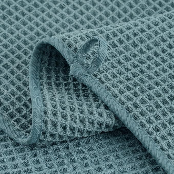 MICROFI Microfiber Waffle Bath Towels, 4 Pieces, Fast Drying, Lint Free 430 GSM - Image 3