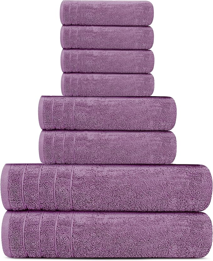 Tens Towels Pack of 8 Towels Set, 2 Extra Large Bath, 2 Hand, 4 Washcloths - Image 5