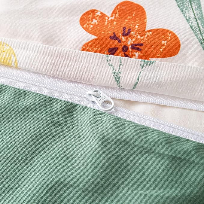 OAITE Duvet Cover Set King Size Floral Pattern Ultra Soft 100% Cotton Duvet - Image 7