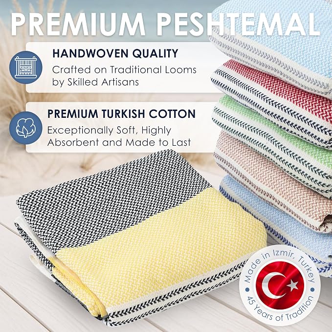 ATANI Turkish Beach Towel, Converts to a Bag, Oversized 100% Cotton Bath Towels - Image 6