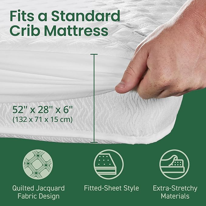 SafeRest Sleepure Waterproof Mattress Protector Crib Size - Image 3
