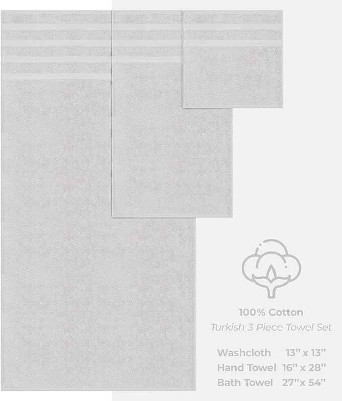 American Soft Linen Premium 3 Piece Towel Set, 1 Bath Towel 1 Hand Towel 1 - Image 4