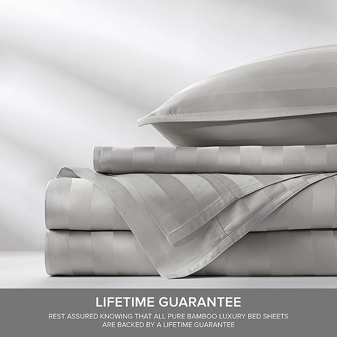 Pure Bamboo Twin Sheets, Genuine 100% Organic Viscose Derived from Bamboo Bed - Image 4