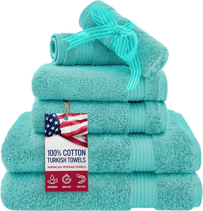 American Veteran Towel, 6 Piece Towel Set by AmericanVeteranTowel