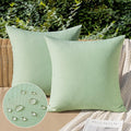 MIULEE Pack of 2 Decorative Outdoor Solid Waterproof Throw Pillow Covers Spring by MIULEE