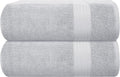 GLAMBURG Premium Cotton Oversized 2 Pack Bath Sheet 35x70-100% Pure Cotton by GLAMBURG