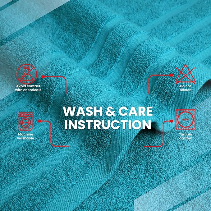 Infinitee Xclusives 100% Cotton Luxury Bath Towels Set of 2 - Image 6